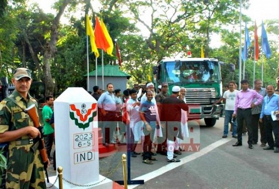 India, Bangladesh co-operation spikes to new high : 1st commercial Transit-in-Cargo truck via Ashuganj port arrived Akhauara check post, transit via Bangladesh to reduce costs for Tripura India, Bangladesh co-operation spikes to new high : 1st commercial Transit-in-Cargo truck via Ashuganj port arrived Akhauara check post, transit via Bangladesh to reduce costs for Tripura